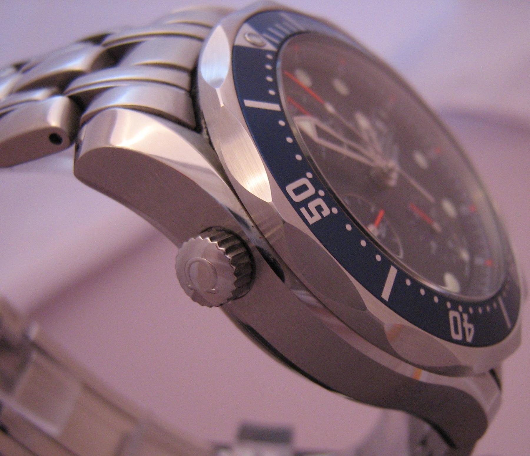Omega Seamaster Chronograph, Blue Dial, Stainless Steel Bracelet