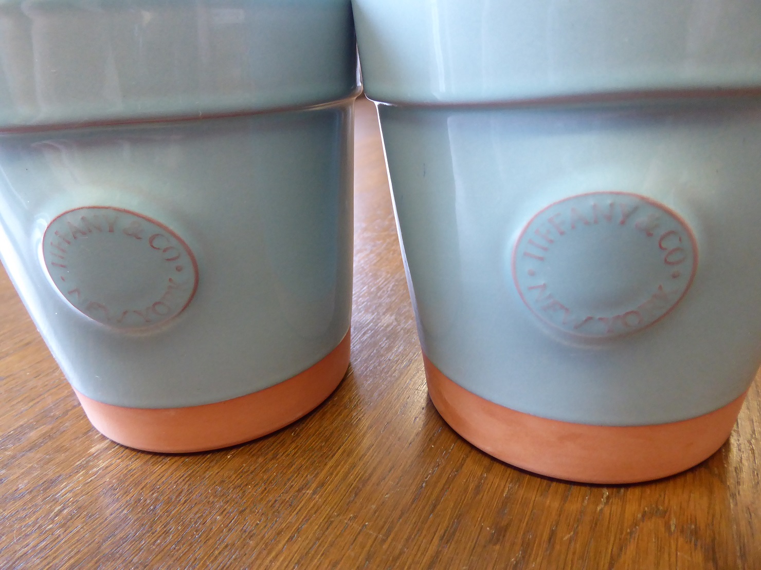 2 Large Tiffany & Co Terra-Cotta Pots