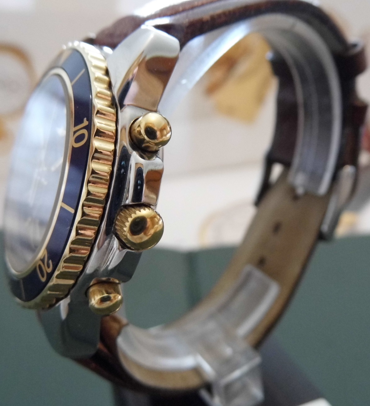 Sector SGE 300 Chronograph, Blue Dial, Leather Strap