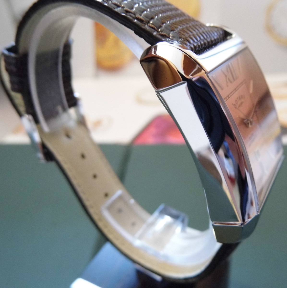 Rotary Elite Automatic, Cognac Dial, Brown Leather Strap