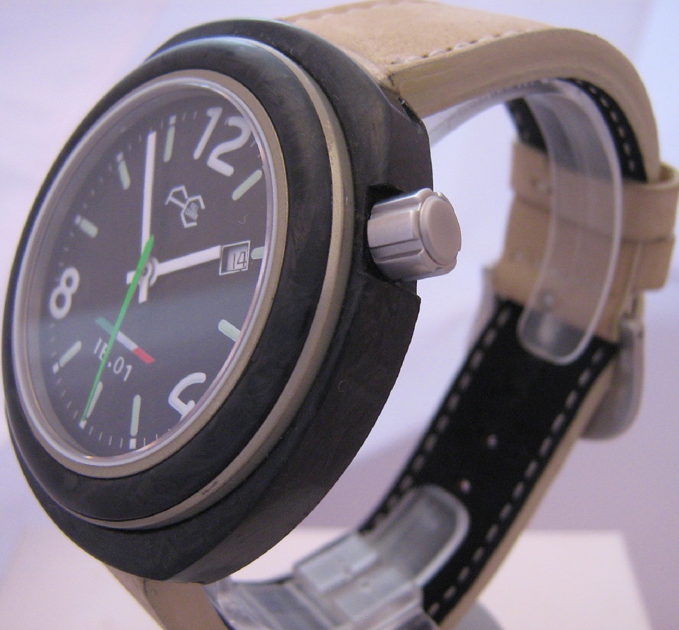 Full Carbon IB01 Desert Storm, Black Dial With Leather Strap