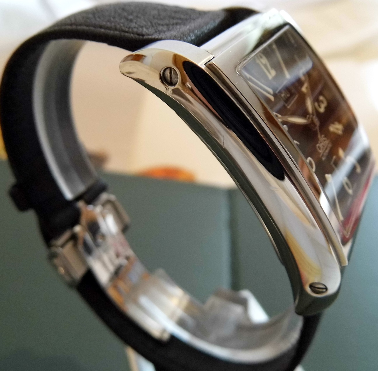 Oris Miles Day Date Watch, Black Dial With Leather Strap