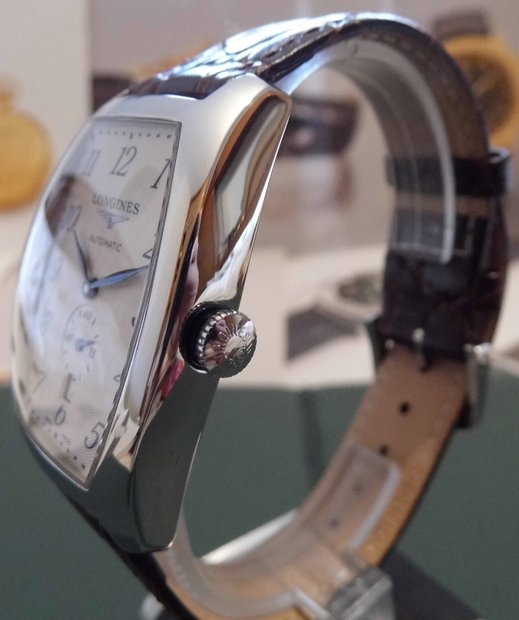 Longines Evidenza Small Seconds, Silver Dial, Leather Strap