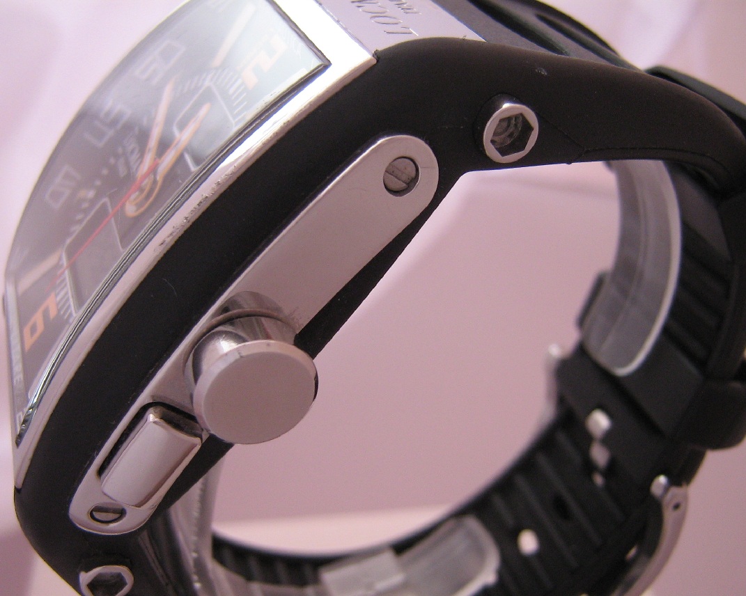 Locman Tremila Aeronautica Watch, Black Dial, Rubber Strap