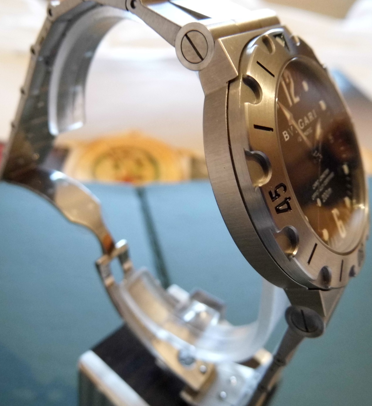 Bvlgari Diagono Scuba 200M, Black Dial, Bracelet