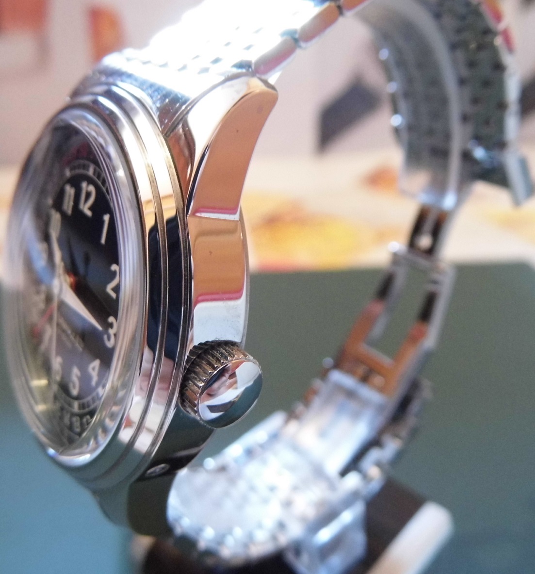 Dunhill A-Centric Automatic, Black Dial, Steel Bracelet & Leather Strap 