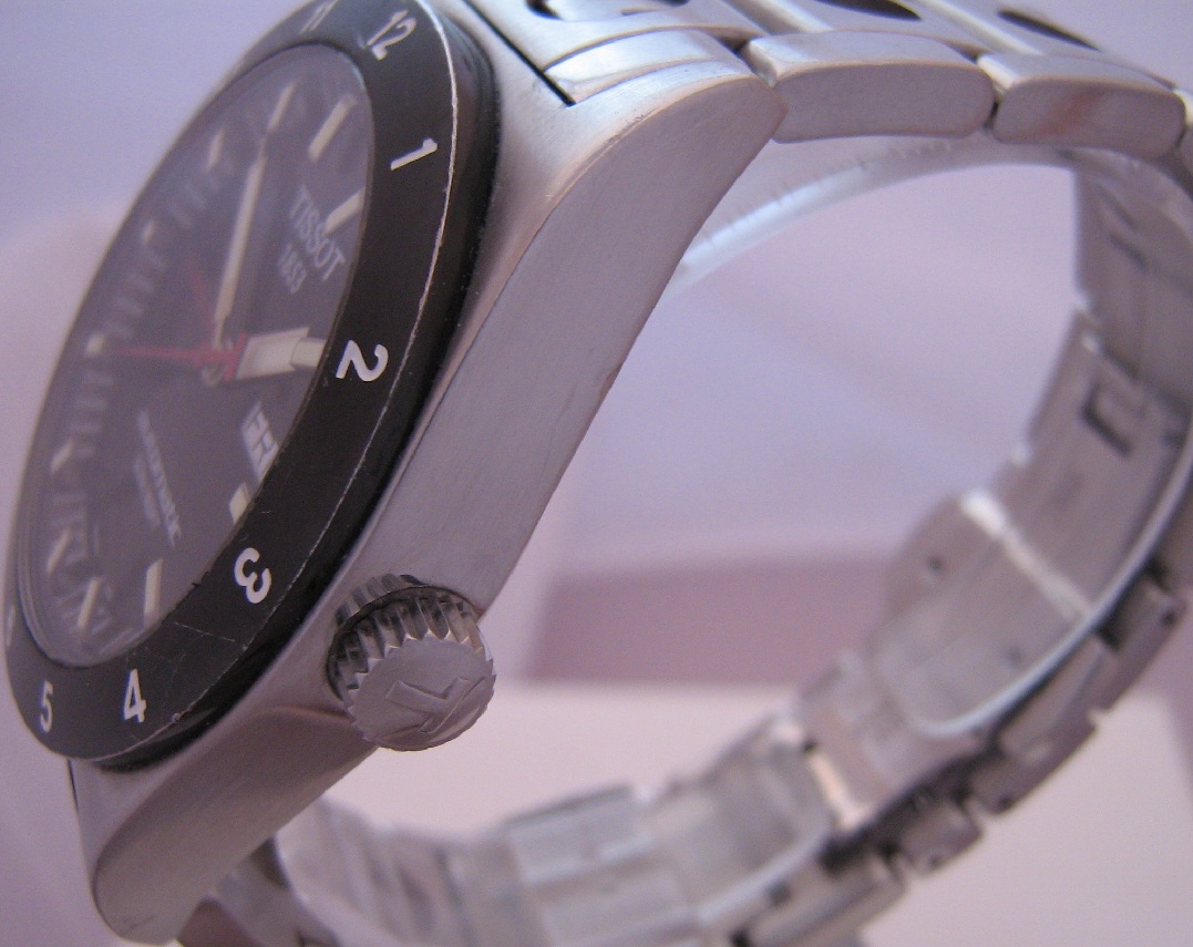 Tissot PRS 516 Automatic, Black Dial With Steel Bracelet