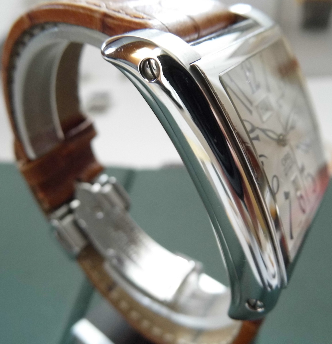 Oris Miles Day Date, Silver Dial, Leather Strap