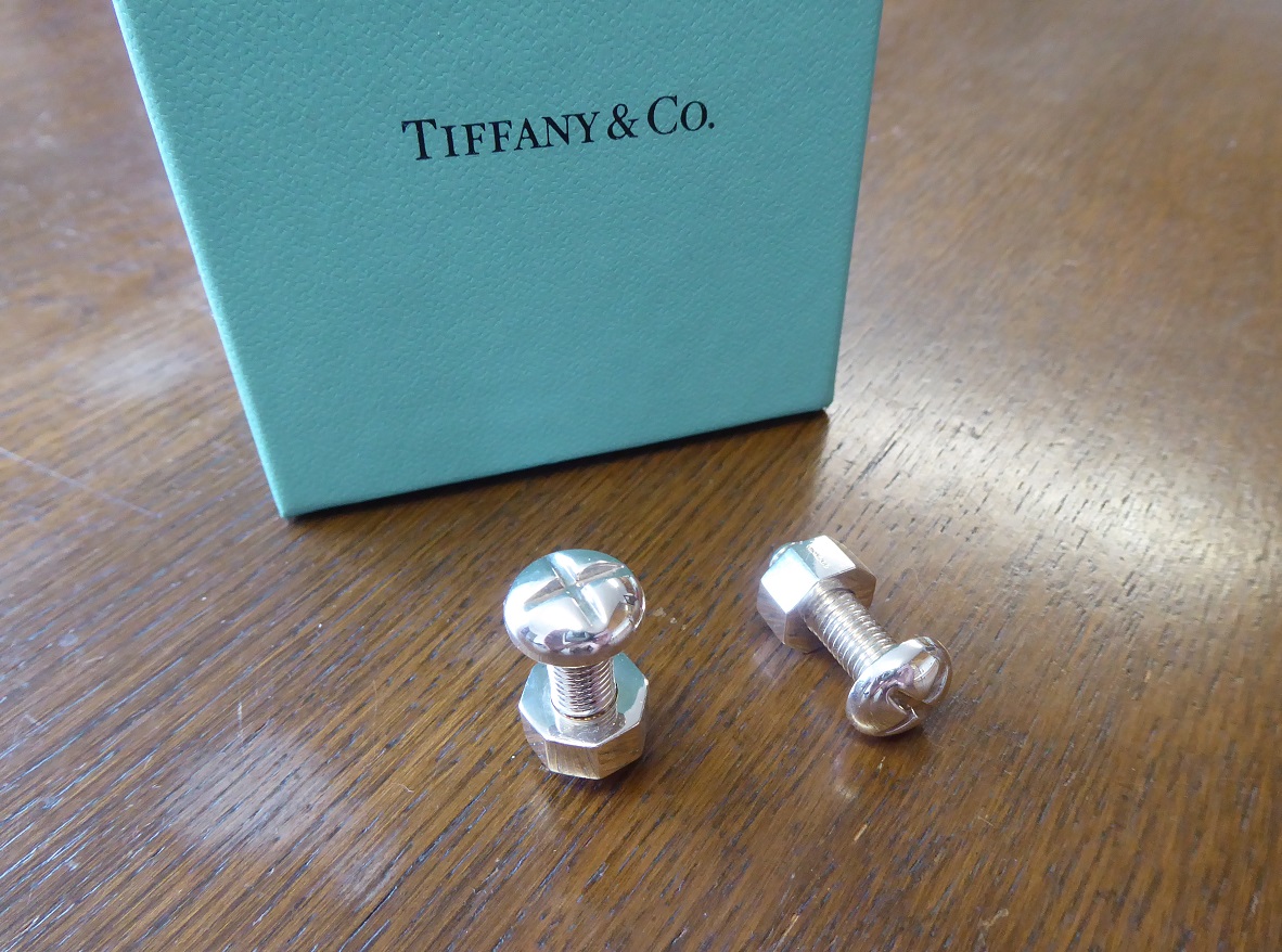 Tiffany & Co Nut & Bolt Sterling Silver Cufflinks