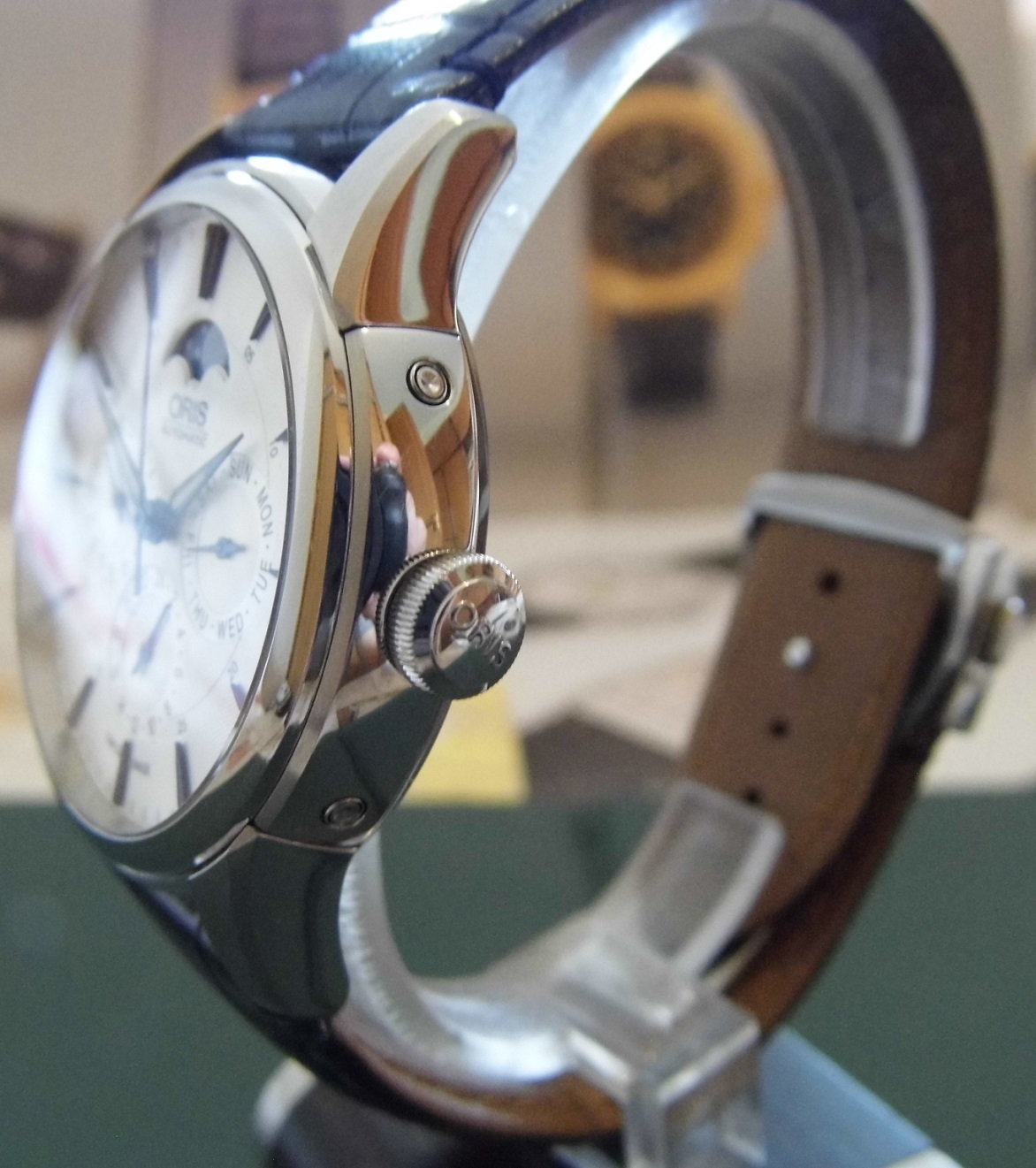 Oris Artelier Moonphase, Silver Dial, Leather Strap