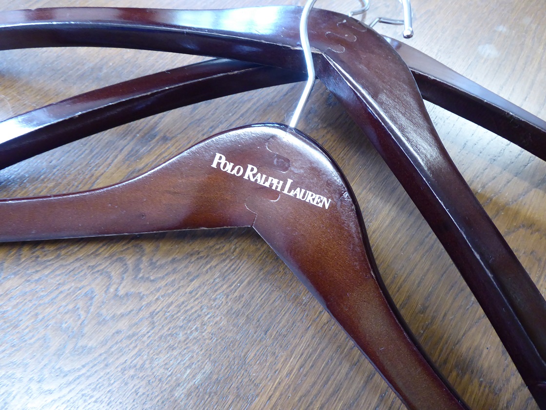 3 Ralph Lauren Wooden Clothes Hangers