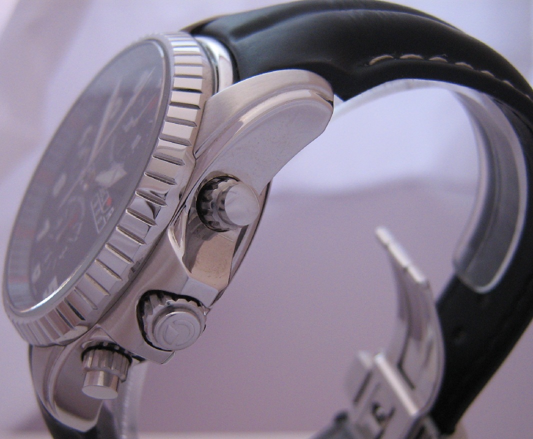 Sector 800 Automatic Chronograph, Black Dial With Black Leather Strap