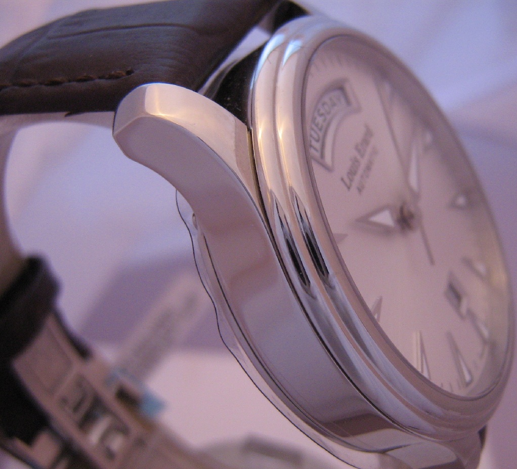 Louis Erard Heritage Day Date, Silver Dial With Leather Strap