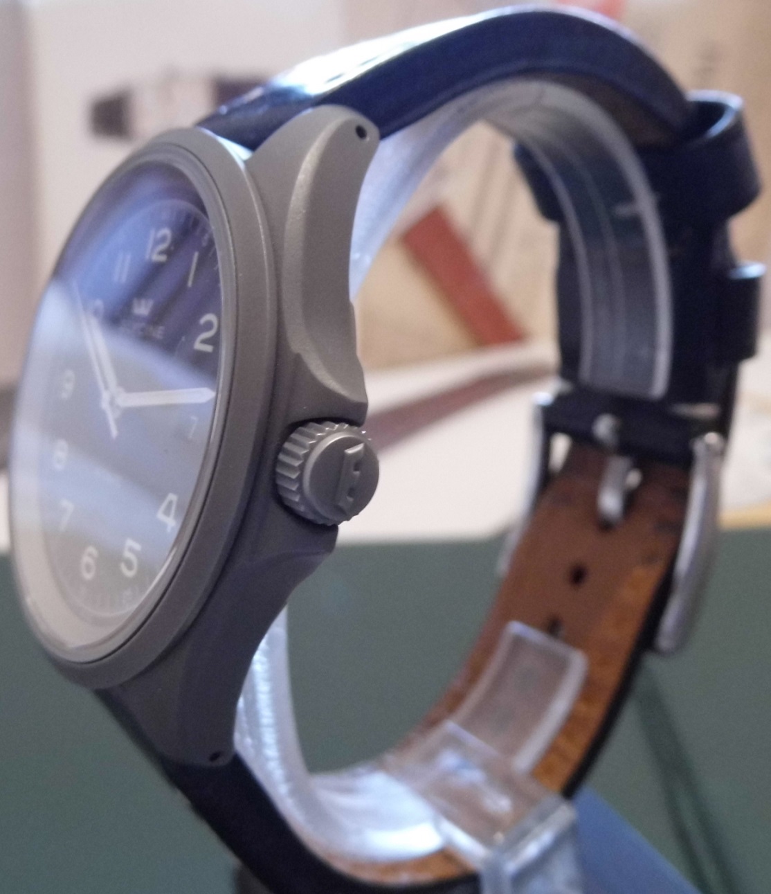 Glycine Combat Automatic, Black Dial, Leather Strap