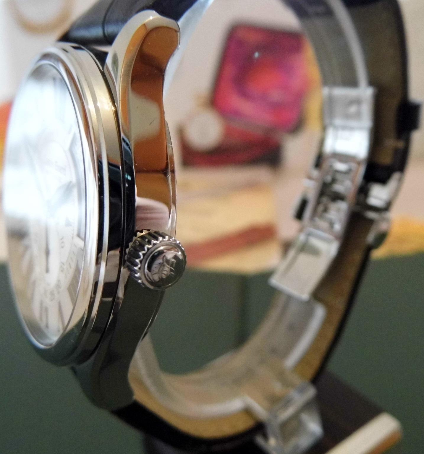 Louis Erard Les Asymetriques Small Seconds, MOP Dial, Strap