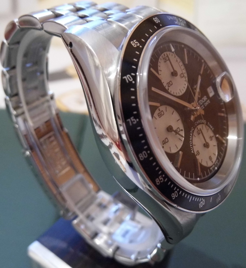 Tudor Prince Date Chronograph, Black Dial, Bracelet