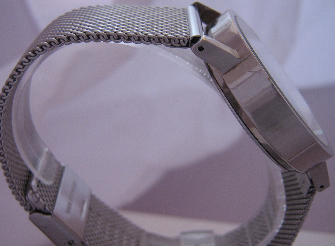 Mondaine Swiss Chronograph, Black Dial With Bracelet